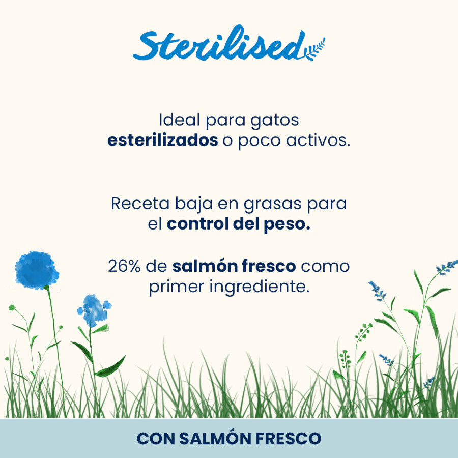 2 kg Almo Nature Sterilised de Salmon pienso para gatos, , large indicador imagen numero 2